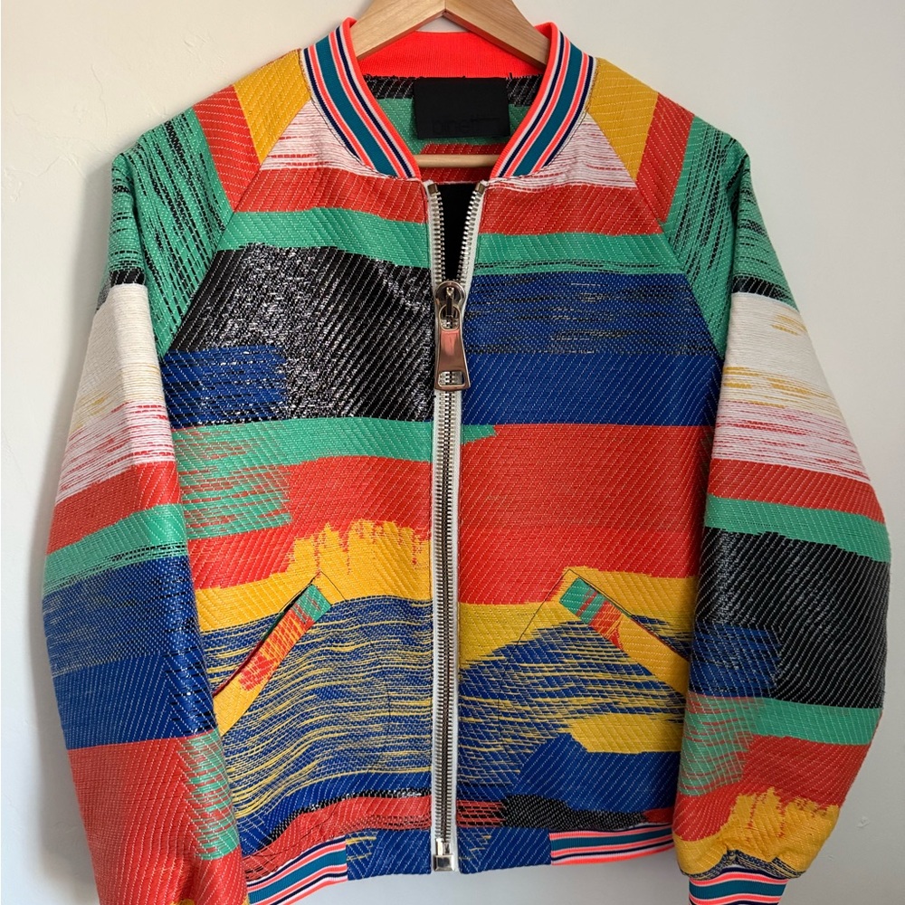 Unisex Streetwear Woven Bomber Jacket